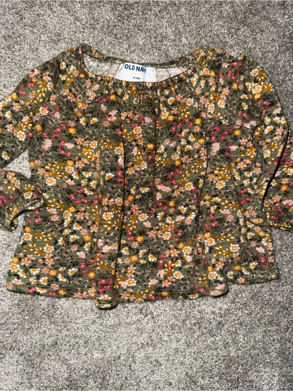 Old Navy - girls 12-18m flowy soft floral top